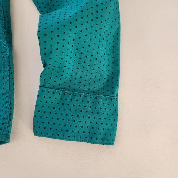 H&M Green polka-dot Longsleeve Button-down Shirt - Picture 9 of 12